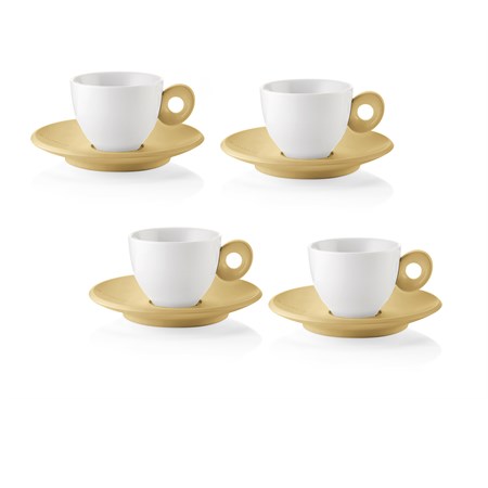set 4 tazzine caffe everyday giallo senape intenso